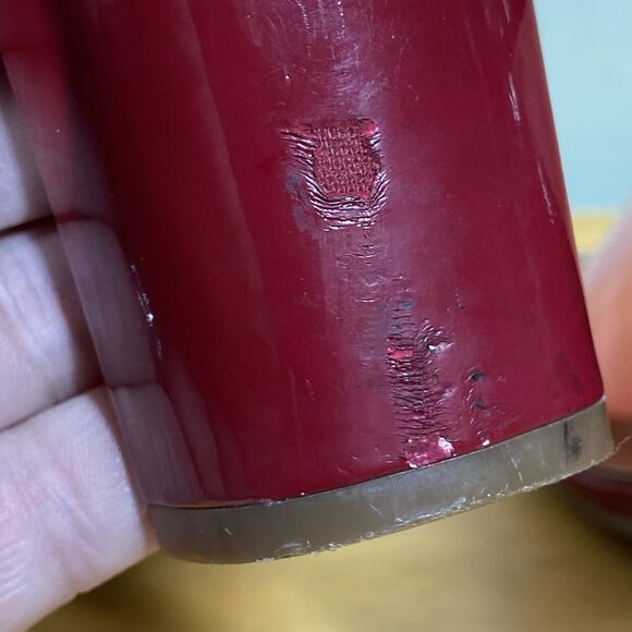 G by Guess Shantel3 Red Faux Leather Sz 7.5 Ankle Strap Block Heel Sandals Read - Picture 11 of 16